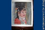 Pastel - femme de la tribu karen